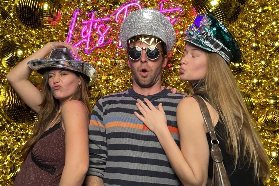 Gold Disco Wall Photo Booth