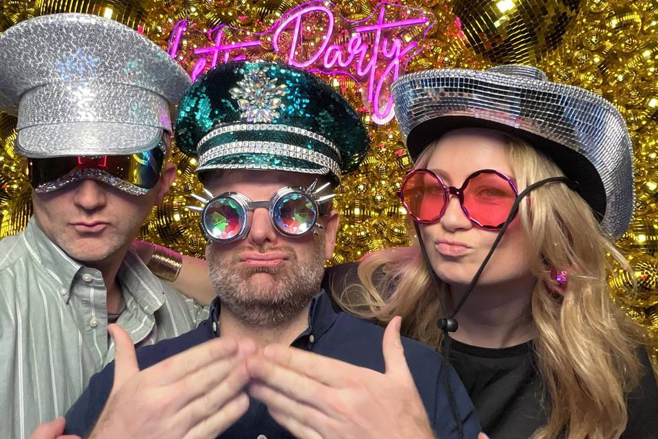 Gold Disco Wall Photo Booth