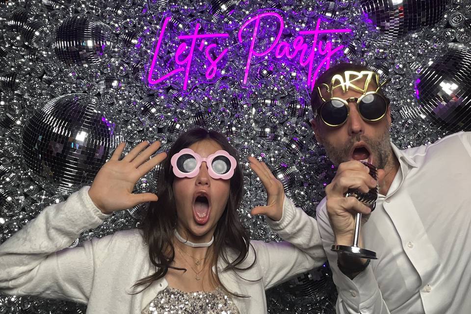 Silver Disco Wall Photo Booth