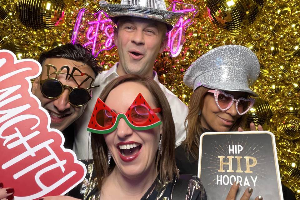 Gold Disco Wall Photo Booth