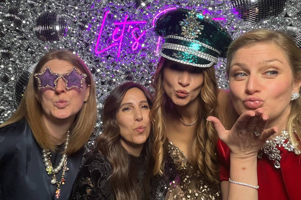 Silver Disco Wall Photo Booth