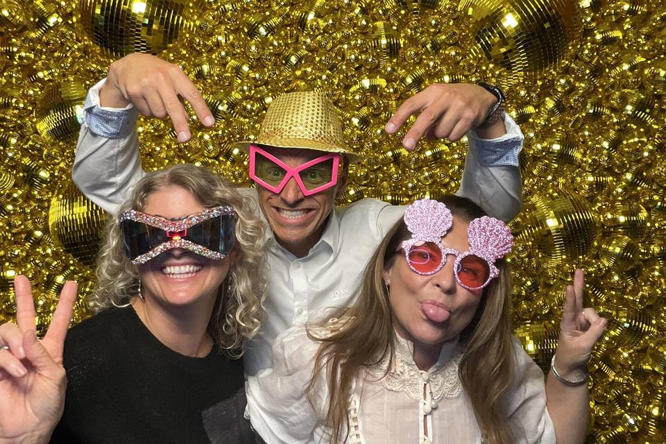 Gold Disco Wall Photo Booth