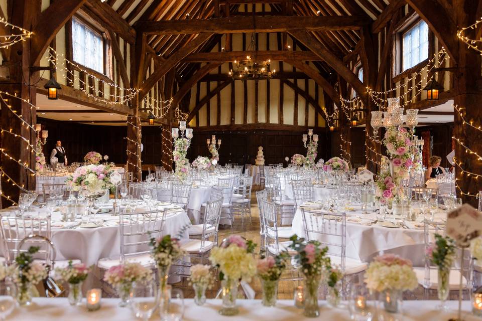 Barn wedding reception