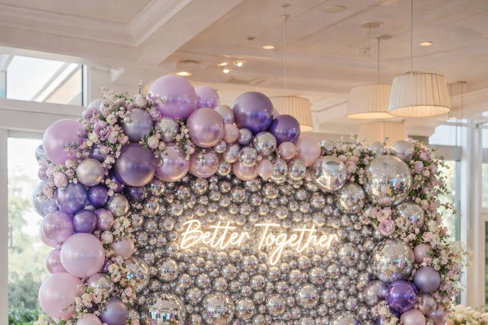 Silver Disco Wall Setup