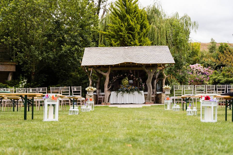 Outdoor ceremony area