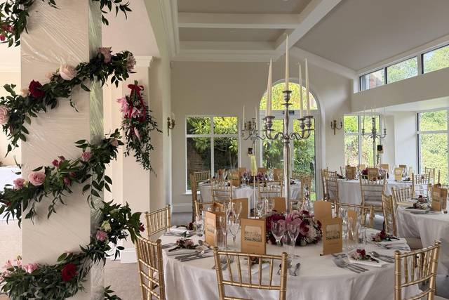 Ballroom setup for event