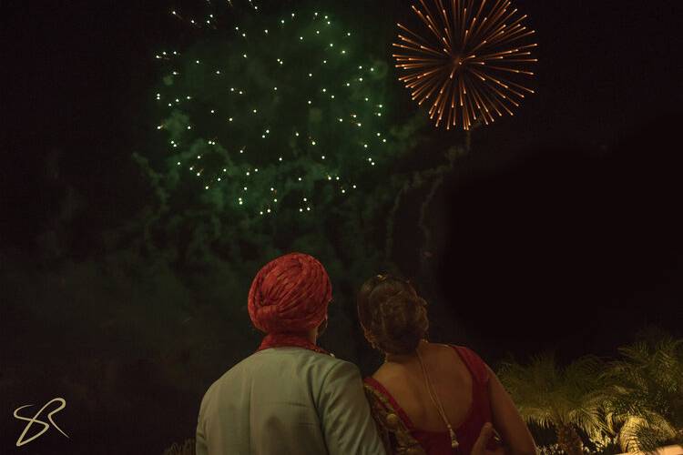 A beautiful fireworks show