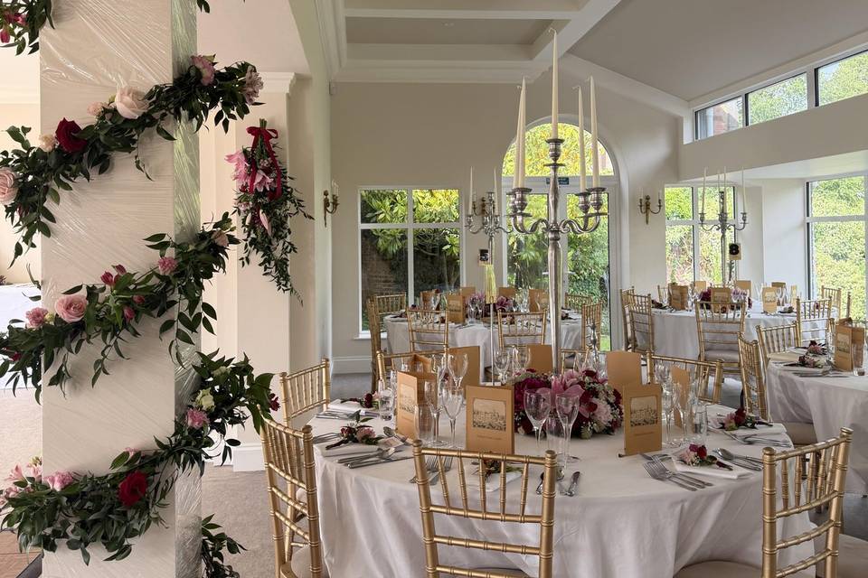 Ballroom setup for event