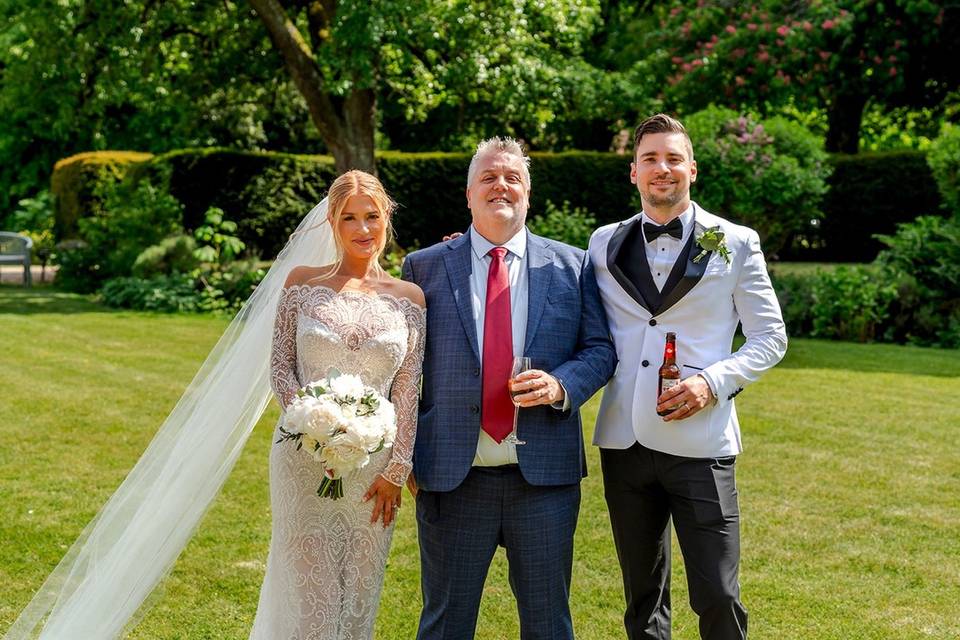 A relaxing beer post ceremony