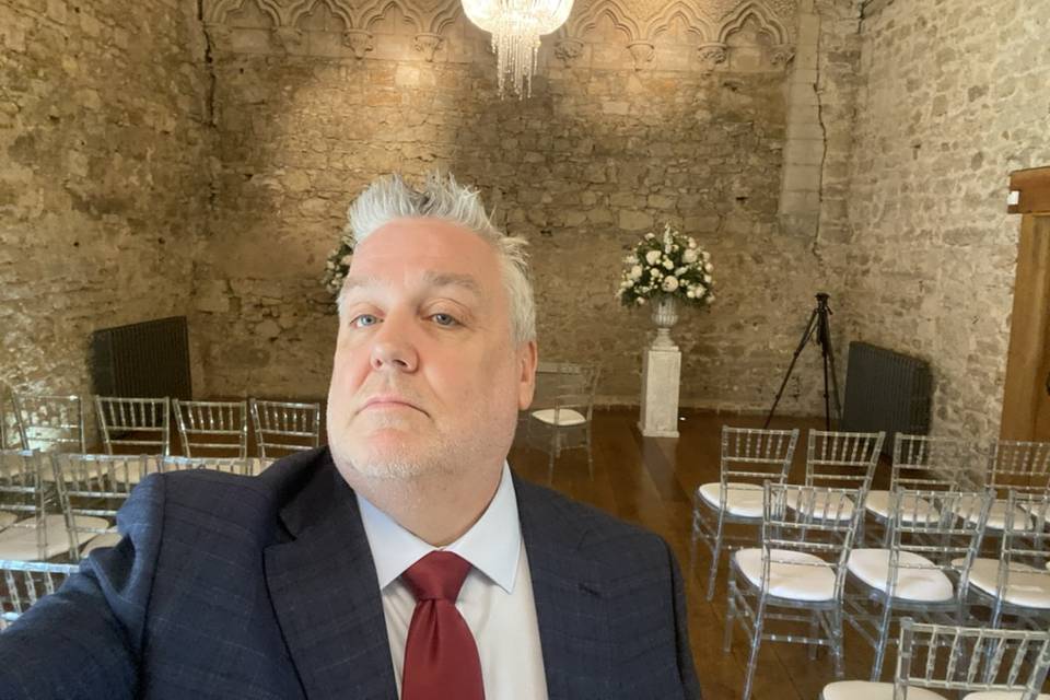 Checking the venue is set up