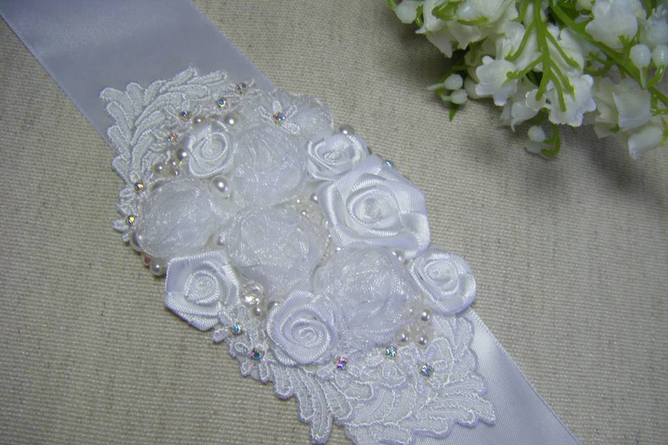 Hand beaded sash