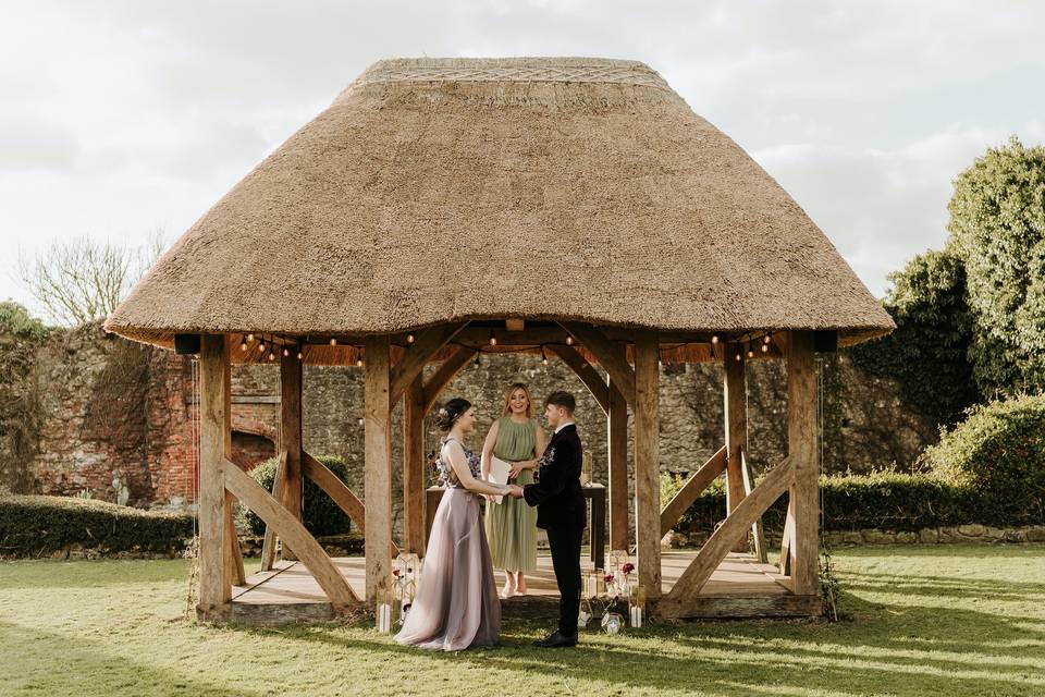 Beautiful thatched gazebo