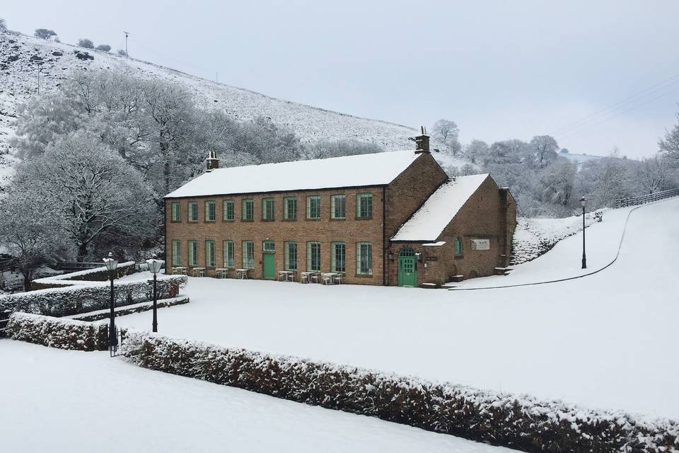 Gradbach Mill in the snow