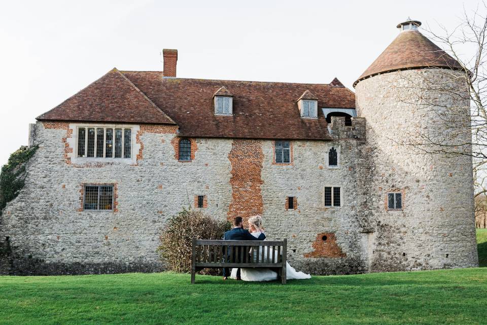 The front of the manor house