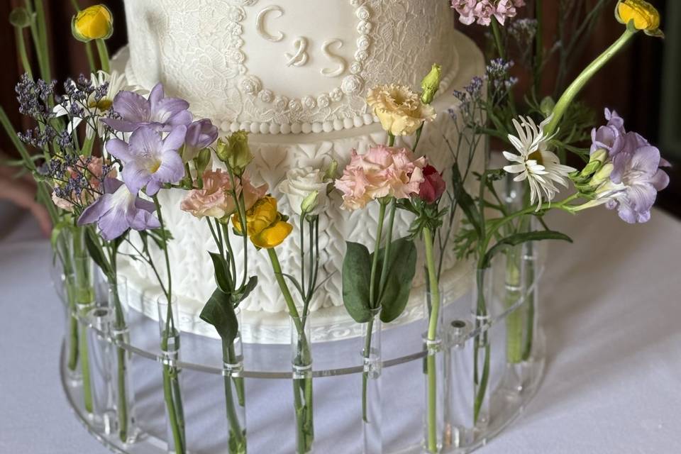 3 tier floral crown