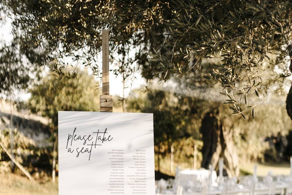 Wedding Signage in Puglia 🌞