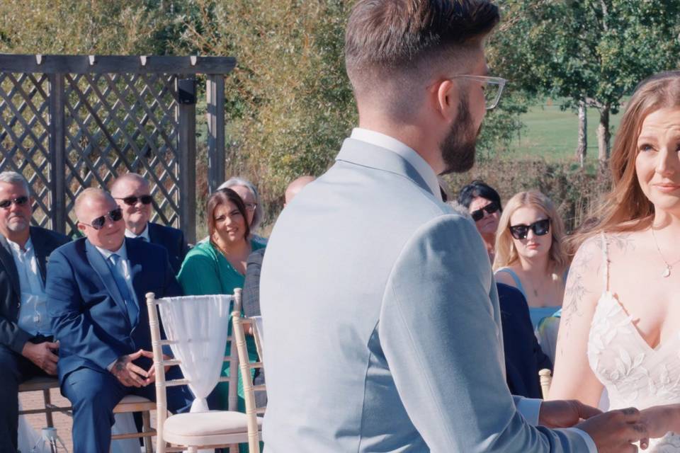 Bride and Groom exchanging vow