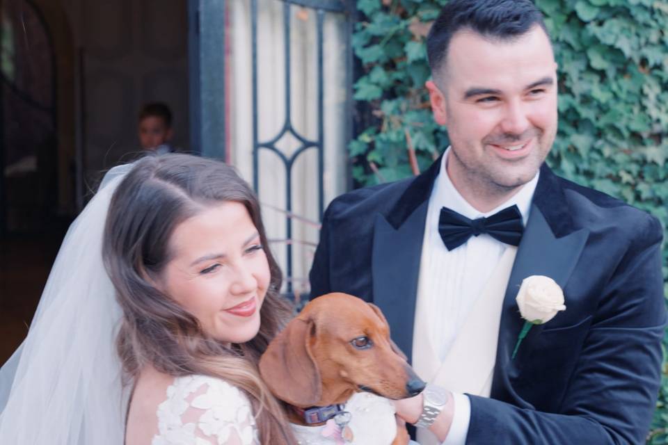 Couple and their dog