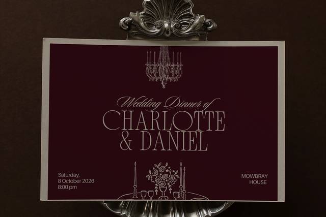 Burgundy save the date