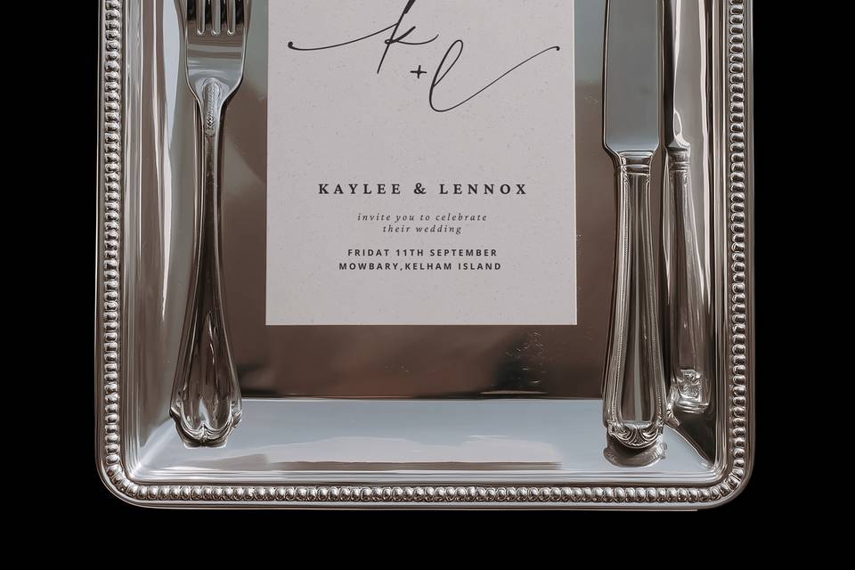 Classic wedding invitation