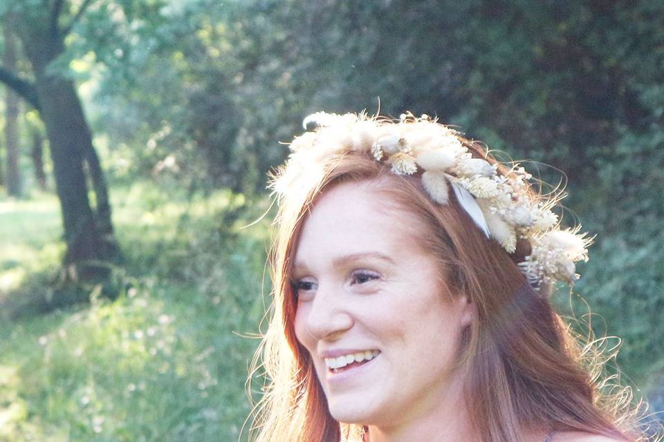 Fawn dried flower crown