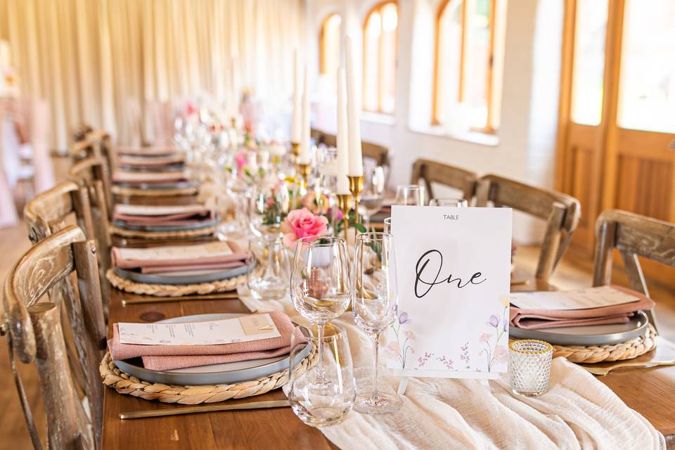 Dressed table