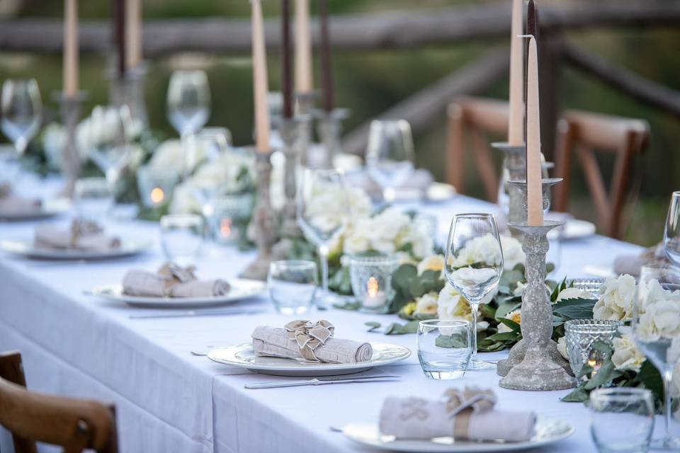 Imperial table in the garden