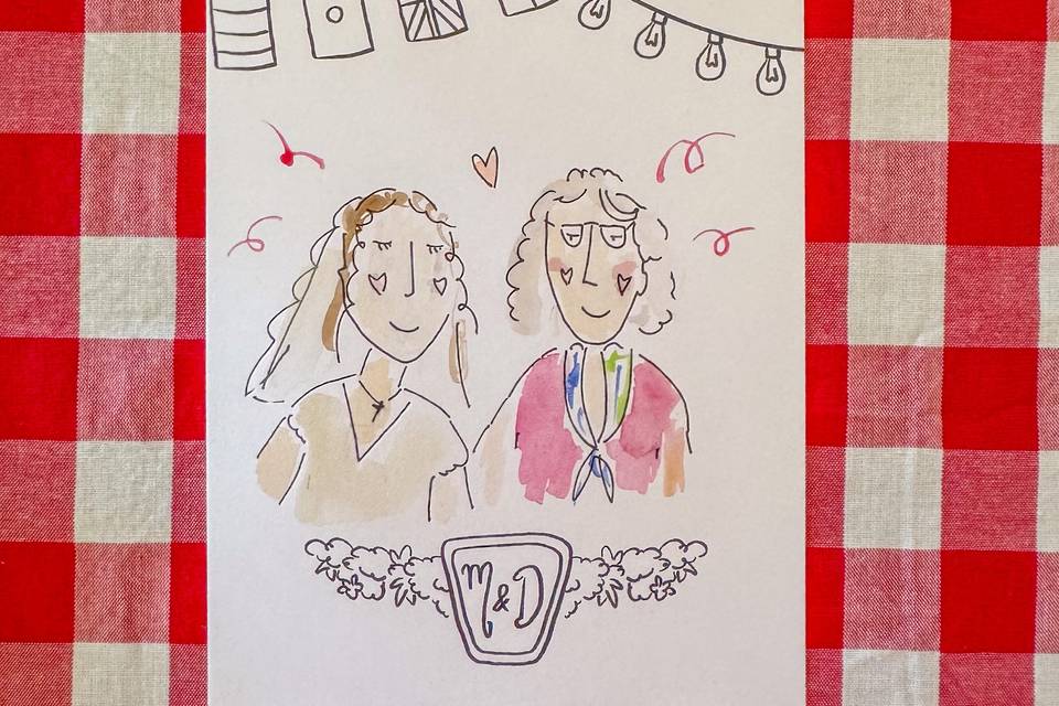 Illustrated guest portraits