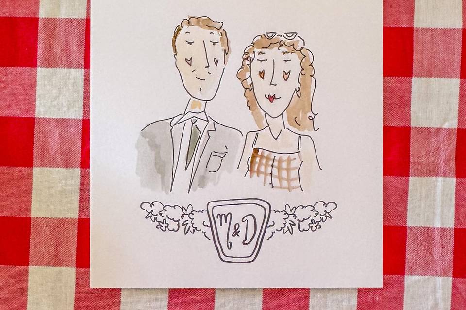 Illustrated guest portraits