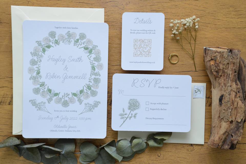 Floral invitation