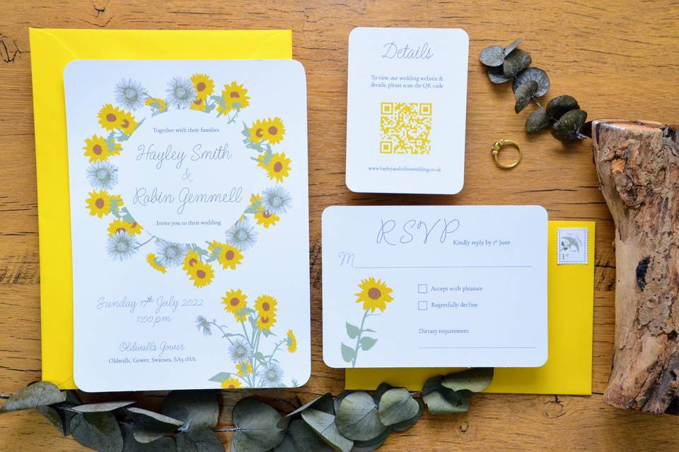 Sunflower invitation