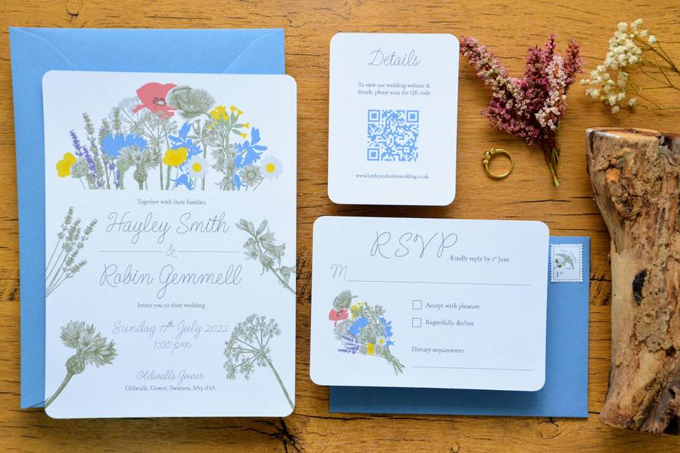 Wildflower invitation