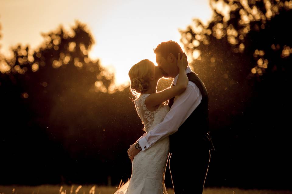 Newlyweds at sunset - Robin Goodlad Photography