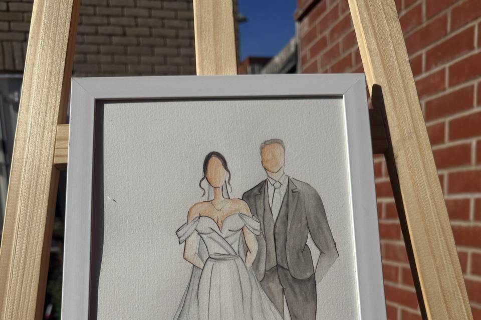 A4 couple illustration
