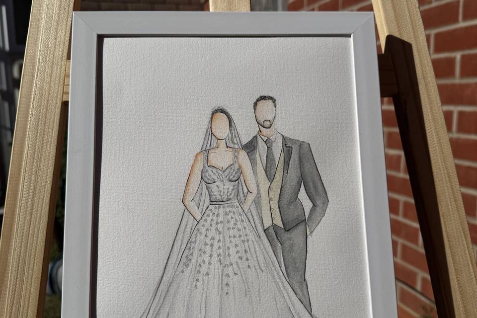 A4 couple illustration