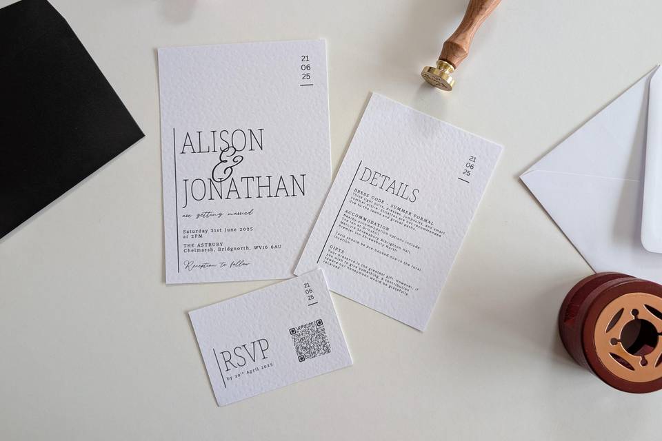 Minimalist Invitation Set