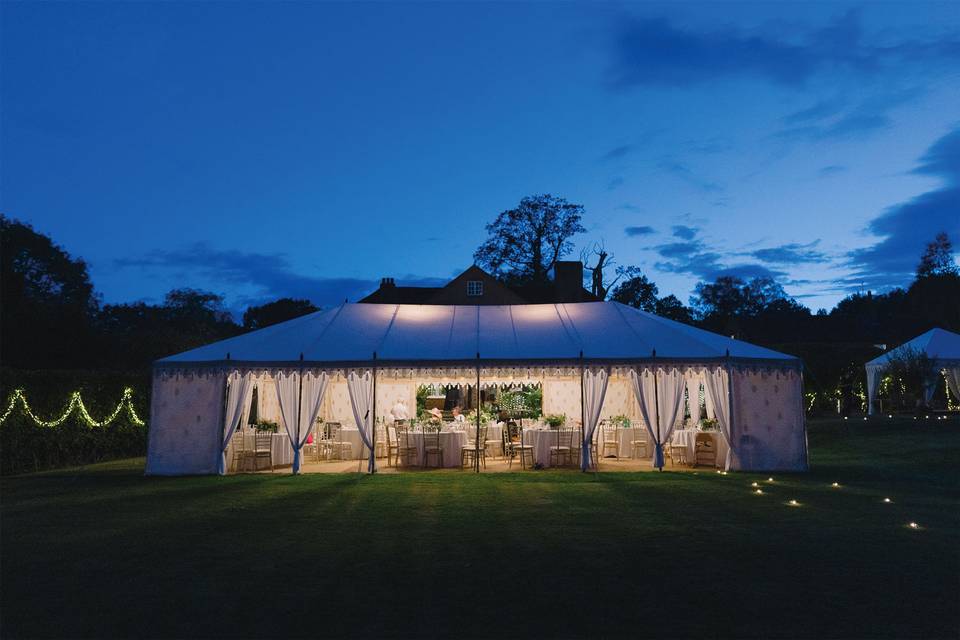 Marquee at night