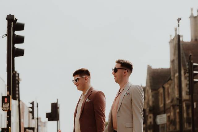 Couple walking hand in hand