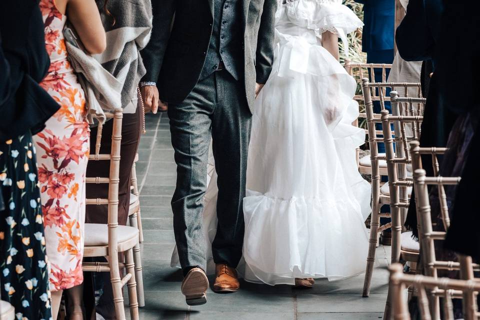 Exit from courtyard ceremony