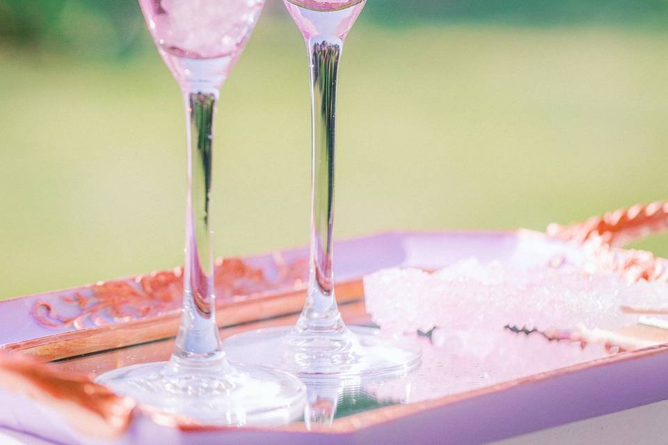 Swizzle sticks champagne toast
