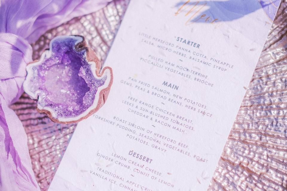 Candy geode wedding favours