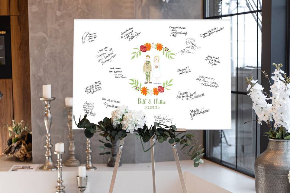 Illustrated guestbook