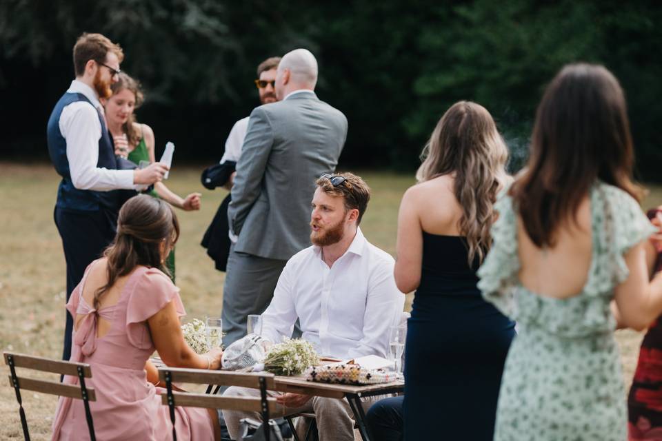 Drinks Recepetion on Lawn