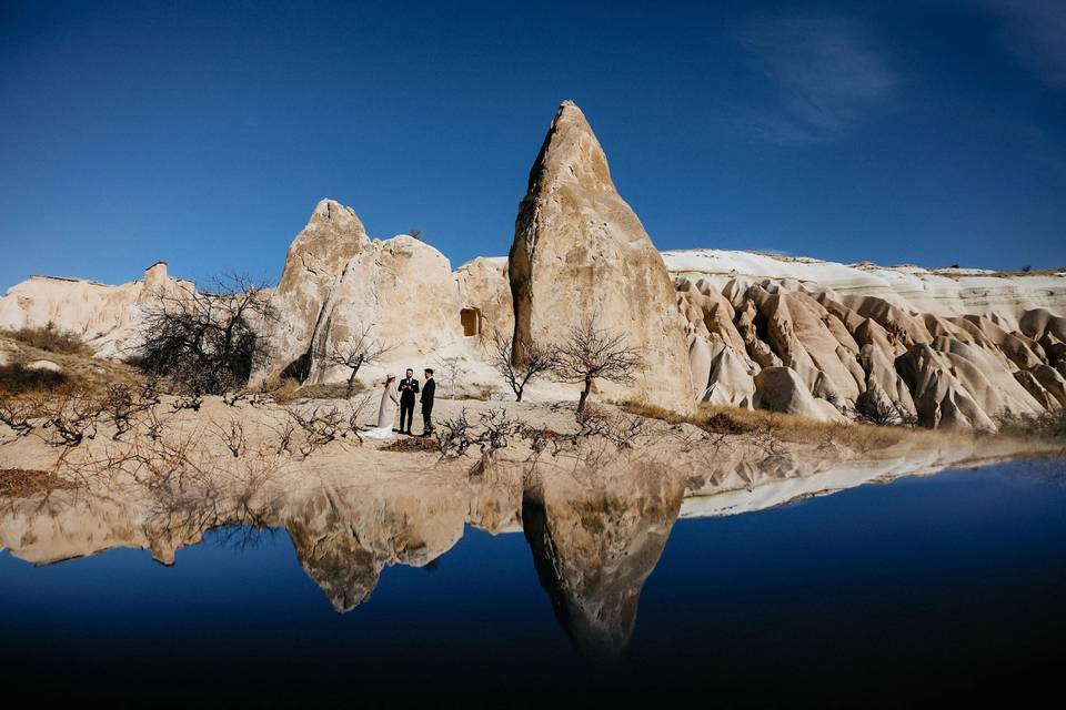 Beautiful reflection wedding