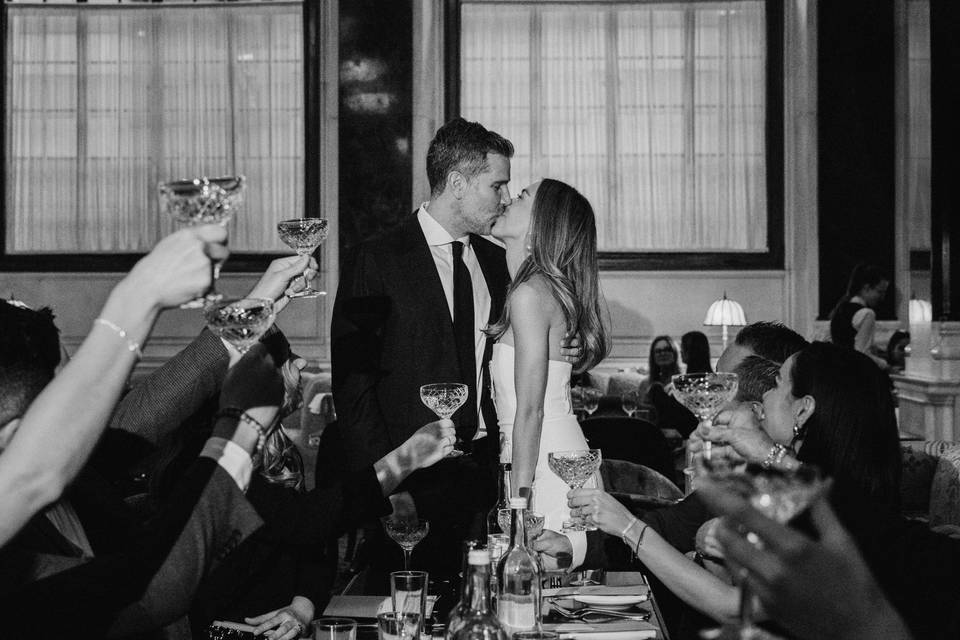 Wedding feast in b&W