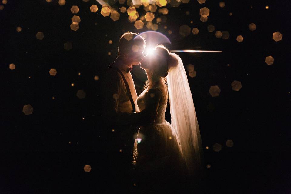 Night time wedding photos