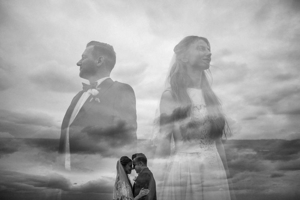 Artful wedding photo