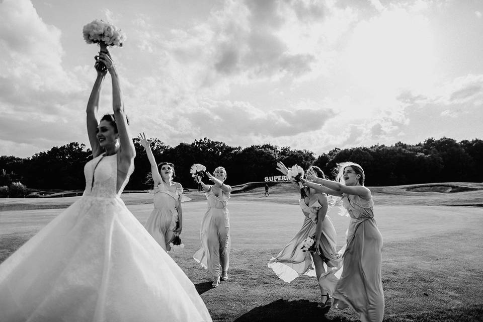 Artful wedding photo