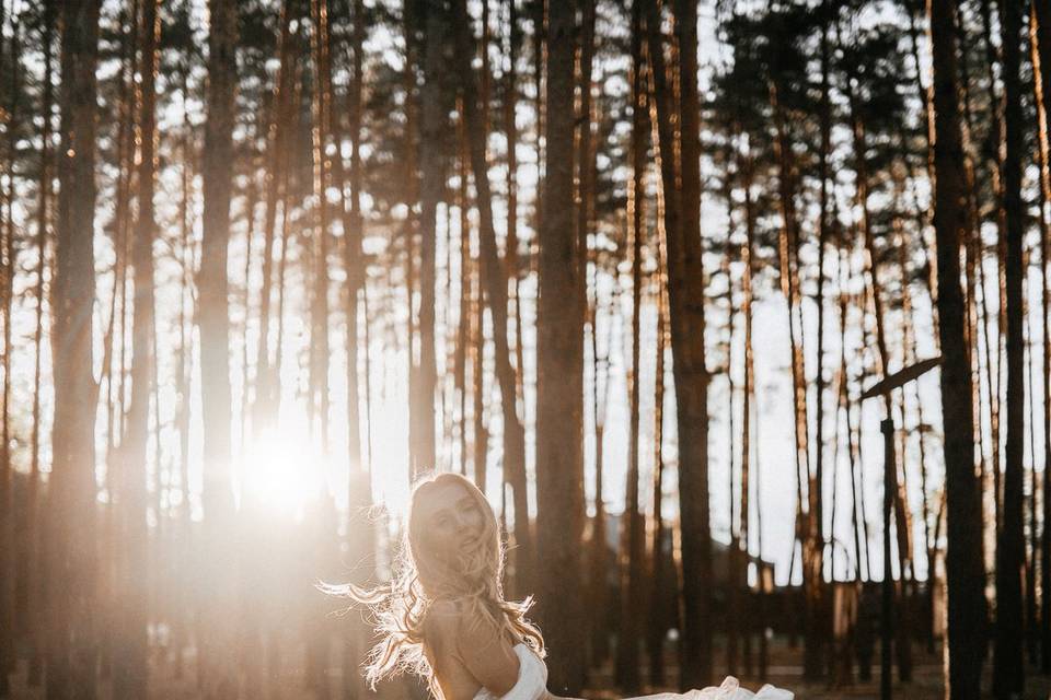 Artful wedding photo