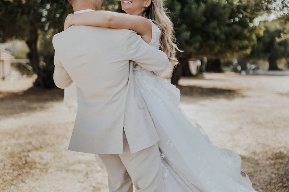 Artful wedding photo